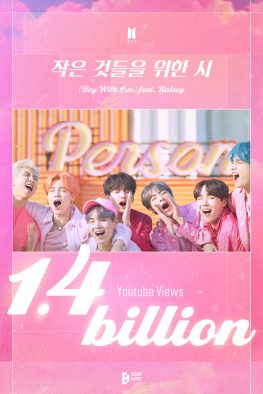 BTS、「Boy With Luv（feat. Halsey）」MVが自身初の14億回再生を突破