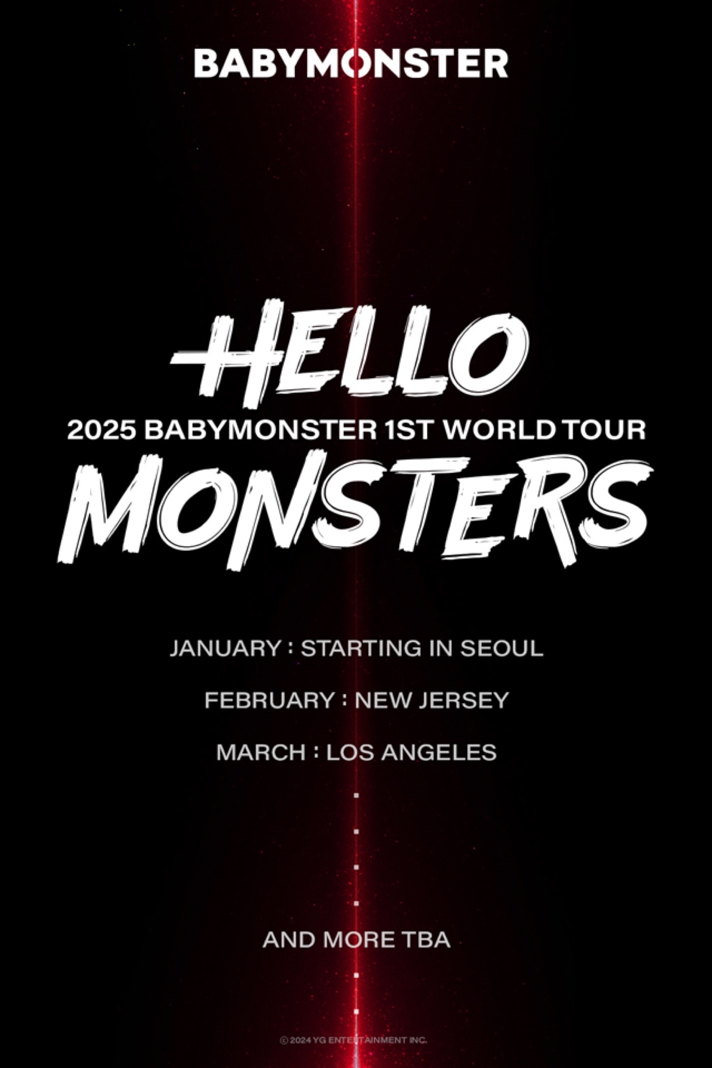 BABYMONSTER初のワールドツアー開催決定！ソウル、ニュージャージー、ロサンゼルスを回る