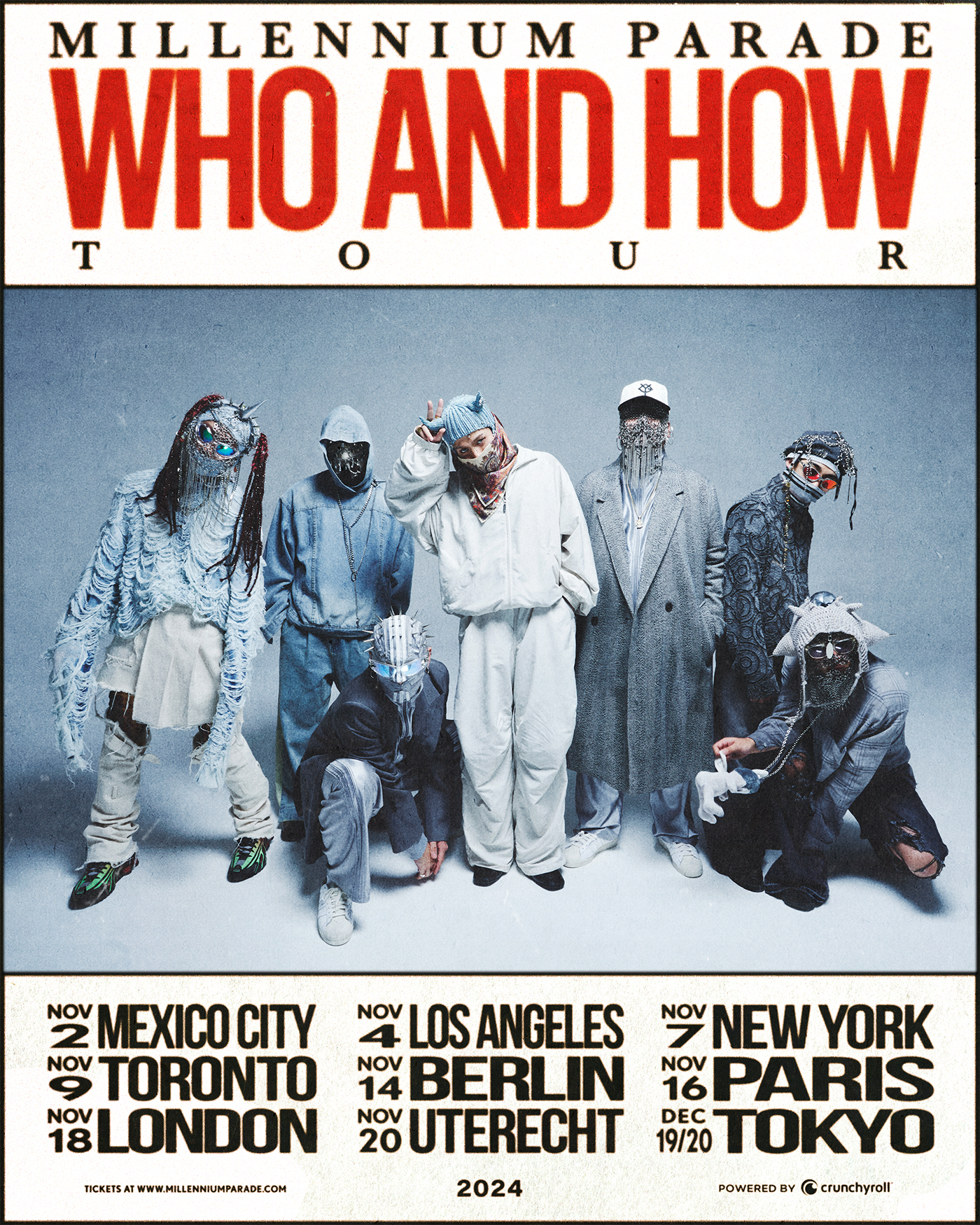 MILLENNIUM PARADE、世界9都市を巡る初のツアー『WHO AND HOW TOUR 2024』が開催決定