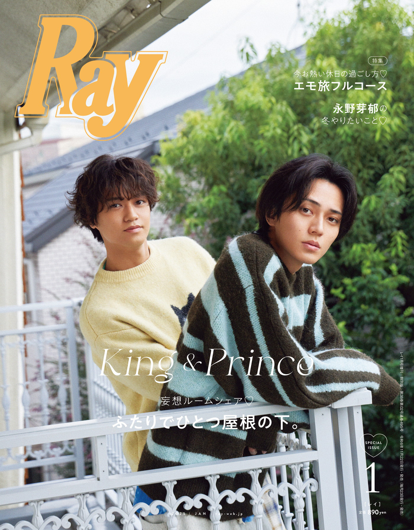 King & Prince『Ray 12月号』特別版の表紙に登場！永瀬廉と高橋海人がルームシェアしていたら