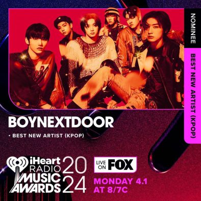 BOYNEXTDOOR、アメリカ音楽授賞式『iHeartRadio Music Awards』に“K-POP最高の新人”としてノミネート！