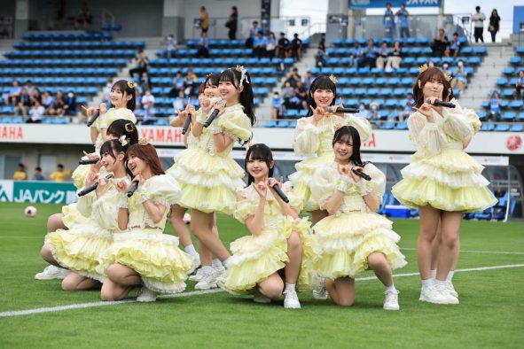 【ライブレポート】≒JOYヤマハスタジアムに登場！ ジュビロ磐田×セレッソ大阪戦試合前とハーフタイムで気迫あふれるパフォーマンス